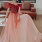 Robe de bal de princesse bustier à volants en satin long, robe de soirée C8117