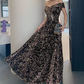 Robe de bal de princesse bustier à volants en satin long, robe de soirée C8117