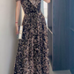 Robe de bal de princesse bustier à volants en satin long, robe de soirée C8117