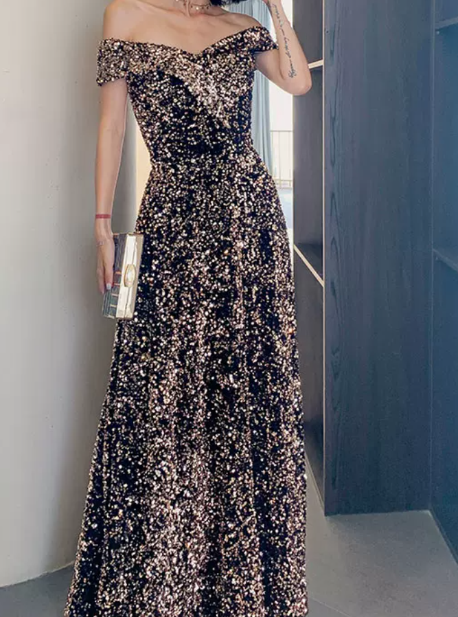 Robe de bal de princesse bustier à volants en satin long, robe de soirée C8117