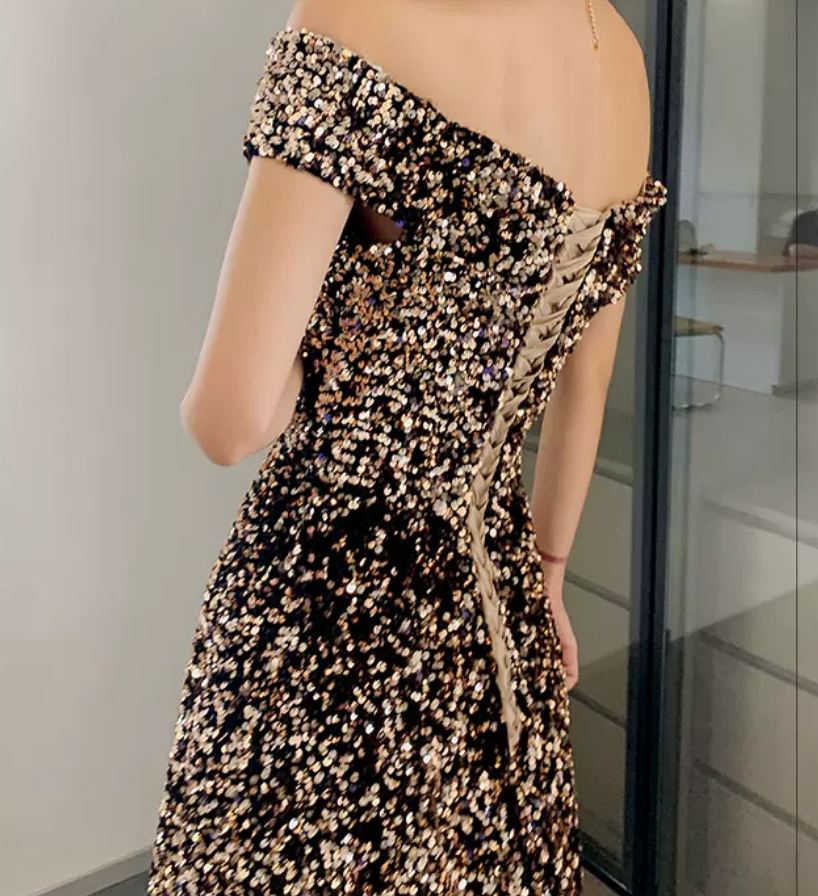 Robe de bal de princesse bustier à volants en satin long, robe de soirée C8117