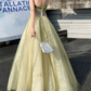 Robe de bal de princesse bustier à volants en satin long, robe de soirée C8117