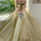 Robe de bal de princesse bustier à volants en satin long, robe de soirée C8117