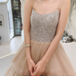 Robe de bal de princesse bustier à volants en satin long, robe de soirée C8117