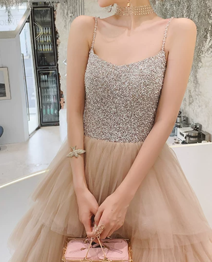 Robe de bal de princesse bustier à volants en satin long, robe de soirée C8117