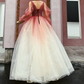 Robe de bal de princesse bustier à volants en satin long, robe de soirée C8117