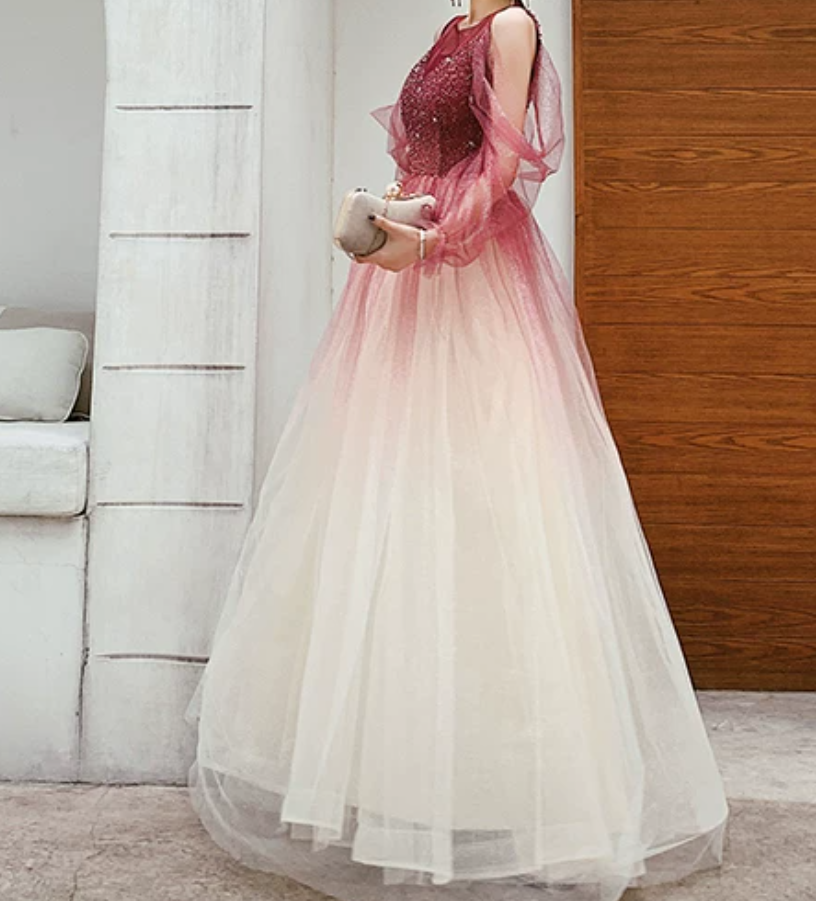 Robe de bal de princesse bustier à volants en satin long, robe de soirée C8117