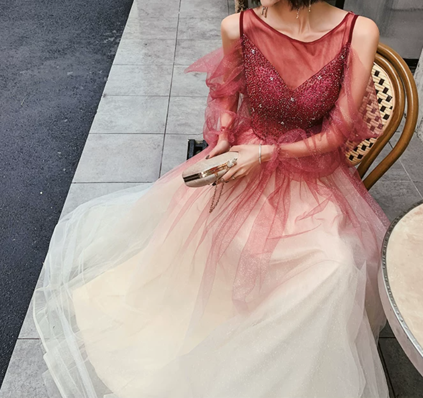Robe de bal de princesse bustier à volants en satin long, robe de soirée C8117