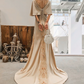 Robe de bal de princesse bustier à volants en satin long, robe de soirée C8117