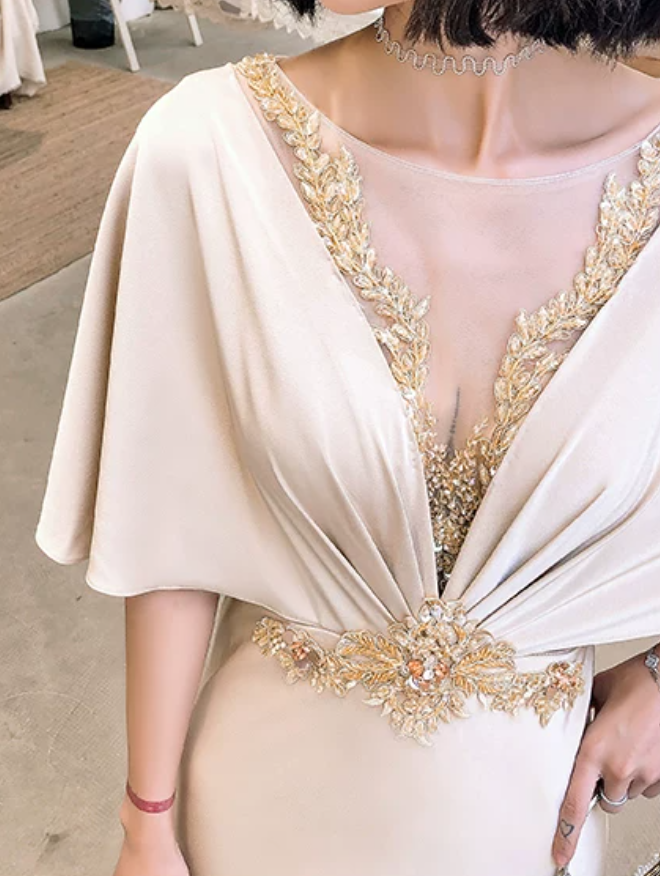 Robe de bal de princesse bustier à volants en satin long, robe de soirée C8117