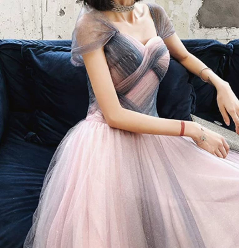 Robe de bal de princesse bustier à volants en satin long, robe de soirée C8117