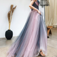 Robe de bal de princesse bustier à volants en satin long, robe de soirée C8117