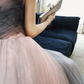 Robe de bal de princesse bustier à volants en satin long, robe de soirée C8117