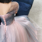 Robe de bal de princesse bustier à volants en satin long, robe de soirée C8117