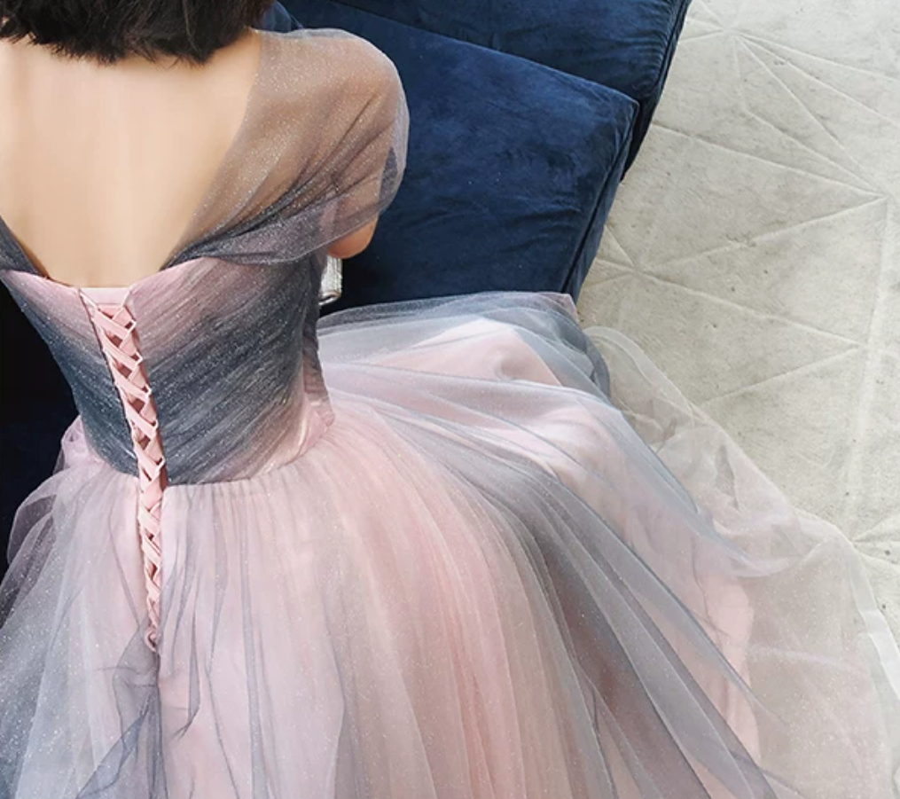 Robe de bal de princesse bustier à volants en satin long, robe de soirée C8117