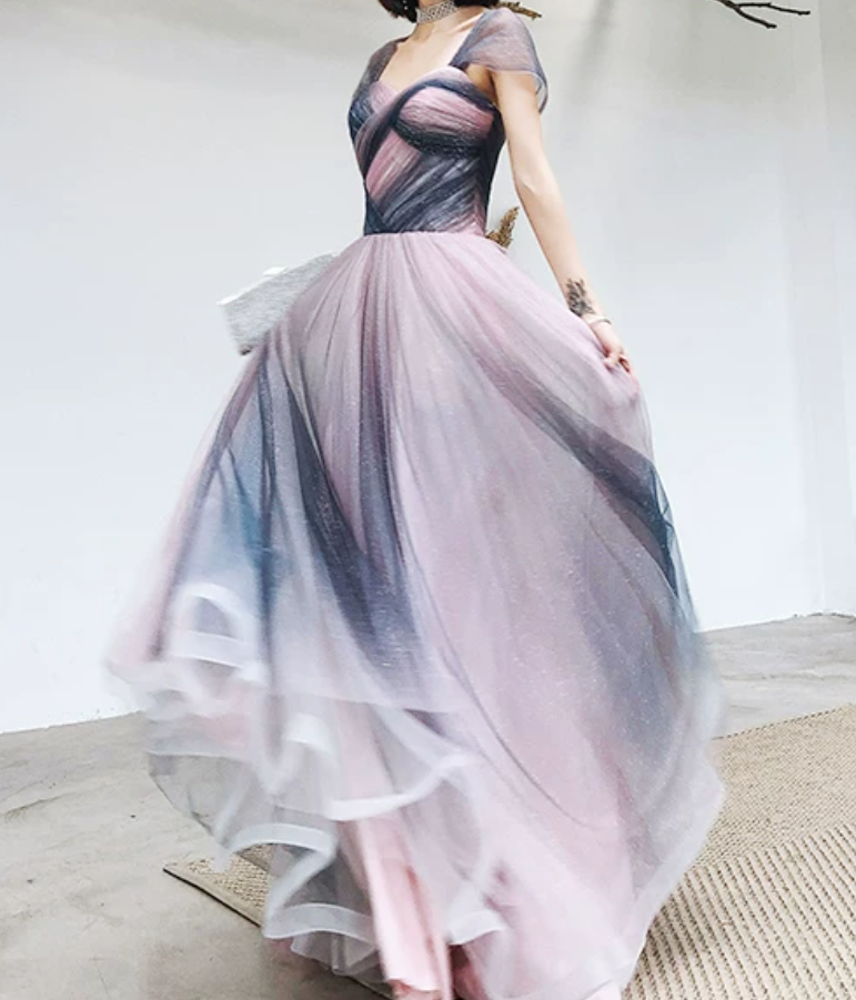 Robe de bal de princesse bustier à volants en satin long, robe de soirée C8117