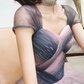 Robe de bal de princesse bustier à volants en satin long, robe de soirée C8117