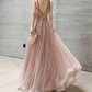 Robe de bal de princesse bustier à volants en satin long, robe de soirée C8117