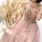 Robe de bal de princesse bustier à volants en satin long, robe de soirée C8117
