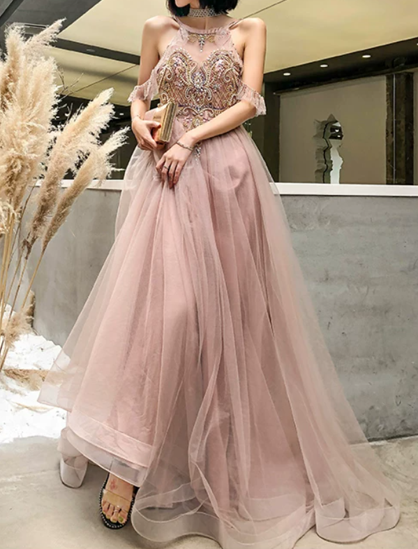 Robe de bal de princesse bustier à volants en satin long, robe de soirée C8117