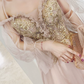 Robe de bal de princesse bustier à volants en satin long, robe de soirée C8117