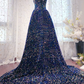 Robe de bal de princesse bustier à volants en satin long, robe de soirée C8117