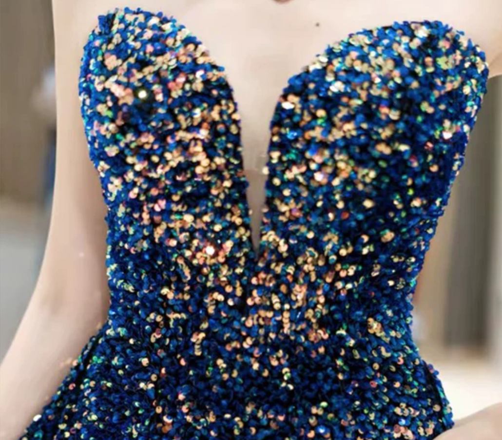 Robe de bal de princesse bustier à volants en satin long, robe de soirée C8117