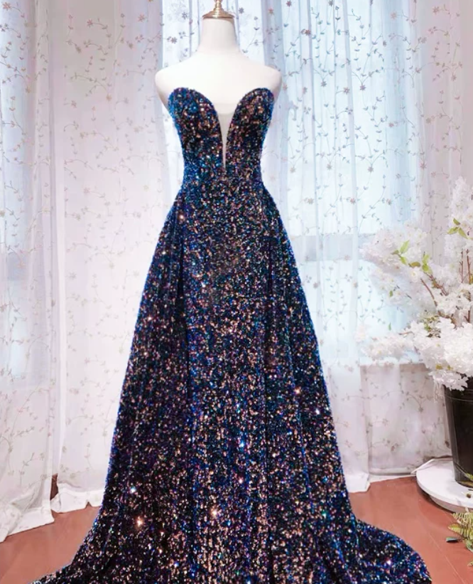 Robe de bal de princesse bustier à volants en satin long, robe de soirée C8117