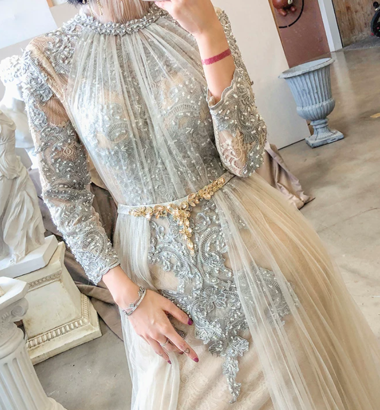 Robe de bal de princesse bustier à volants en satin long, robe de soirée C8117