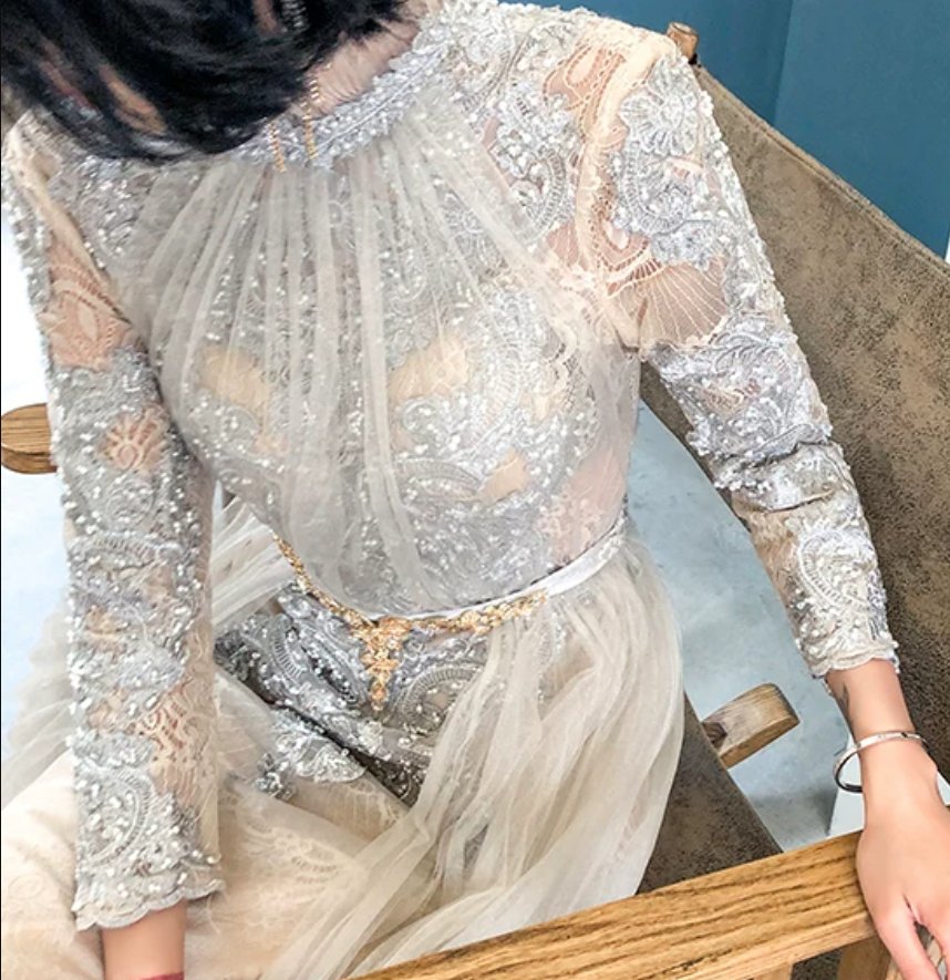 Robe de bal de princesse bustier à volants en satin long, robe de soirée C8117