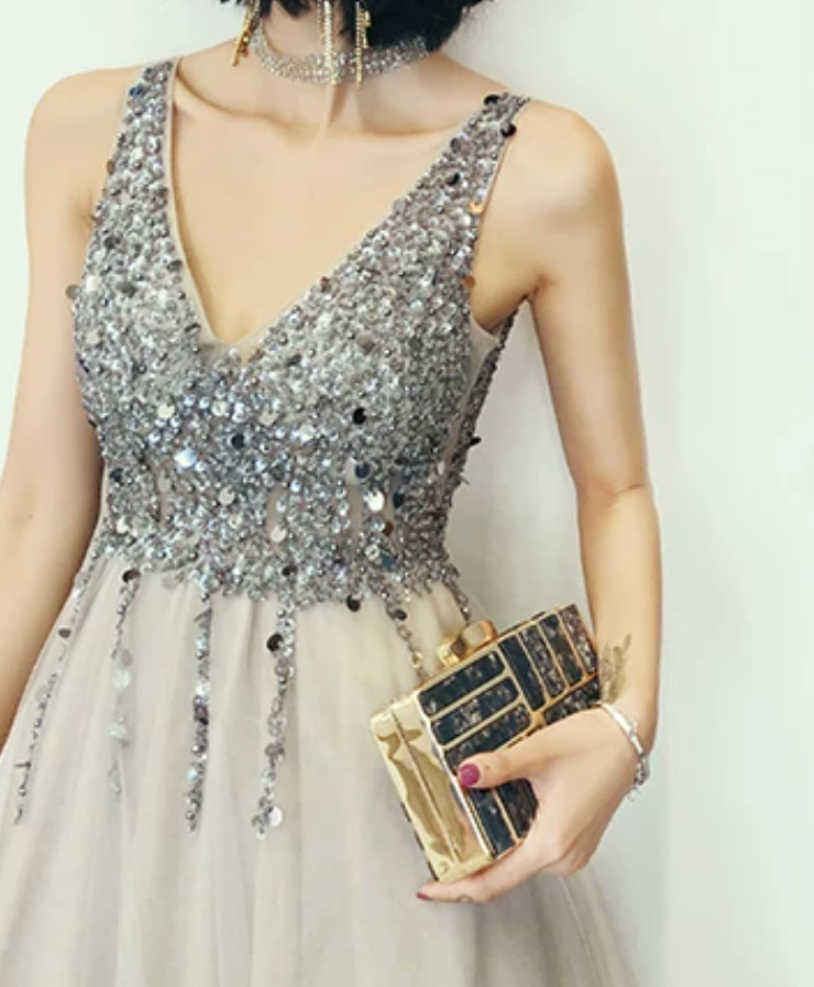 Robe de bal de princesse bustier à volants en satin long, robe de soirée C8117