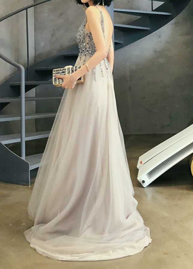 Robe de bal de princesse bustier à volants en satin long, robe de soirée C8117