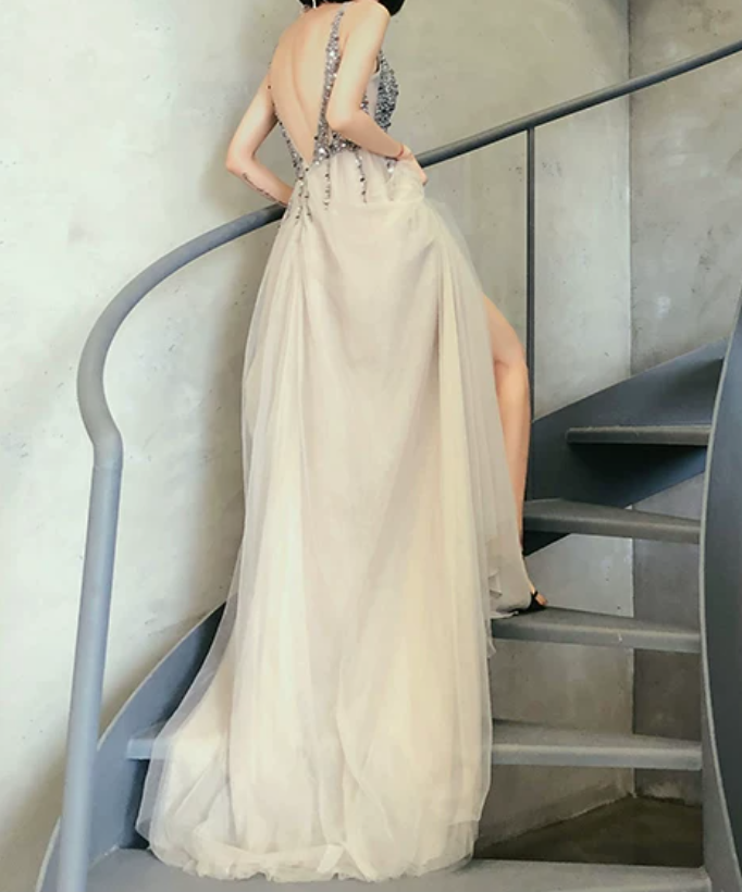 Robe de bal de princesse bustier à volants en satin long, robe de soirée C8117
