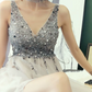 Robe de bal de princesse bustier à volants en satin long, robe de soirée C8117