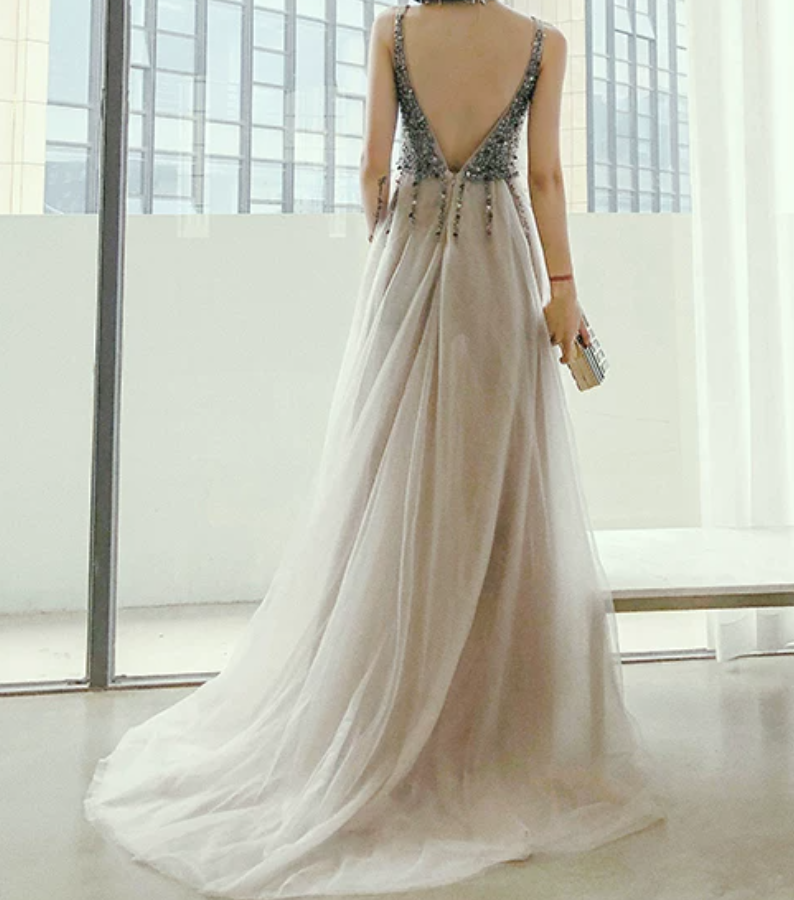 Robe de bal de princesse bustier à volants en satin long, robe de soirée C8117