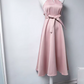 Mini robe de soirée en satin, sans bretelles, sans manches, ligne a, simple, C899