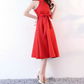 Mini robe de soirée en satin, sans bretelles, sans manches, ligne a, simple, C899