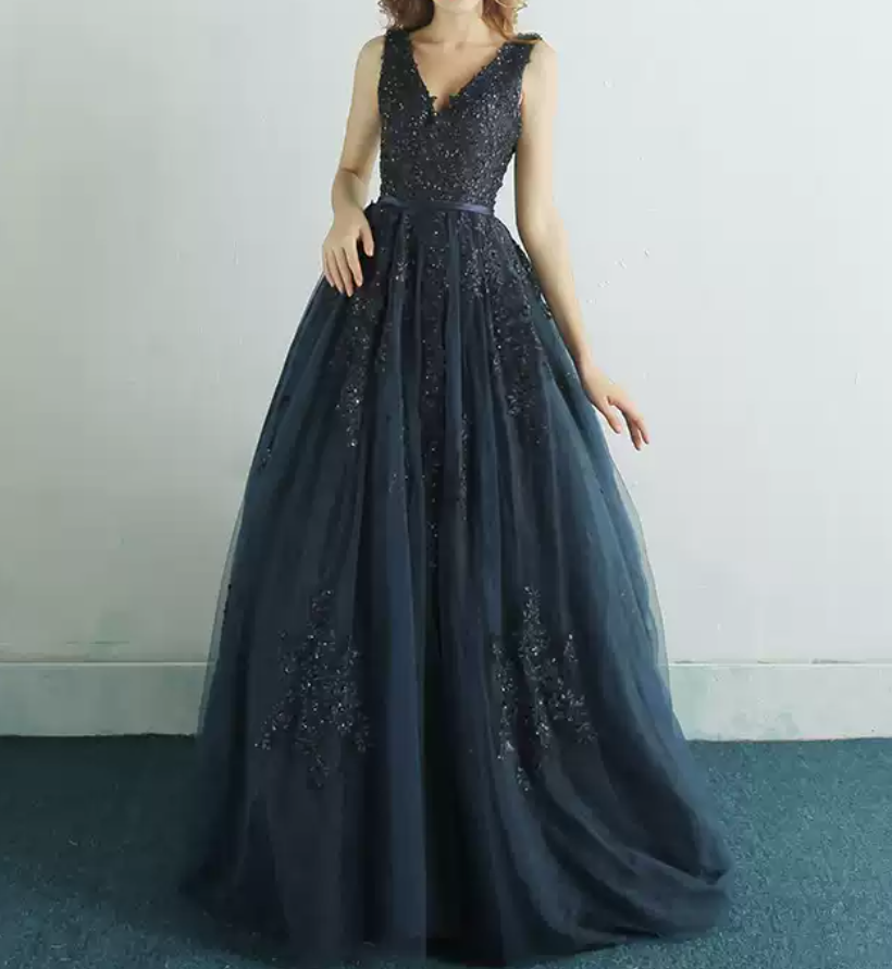Robe de bal de princesse bustier à volants en satin long, robe de soirée C8117