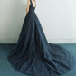 Robe de bal de princesse bustier à volants en satin long, robe de soirée C8117