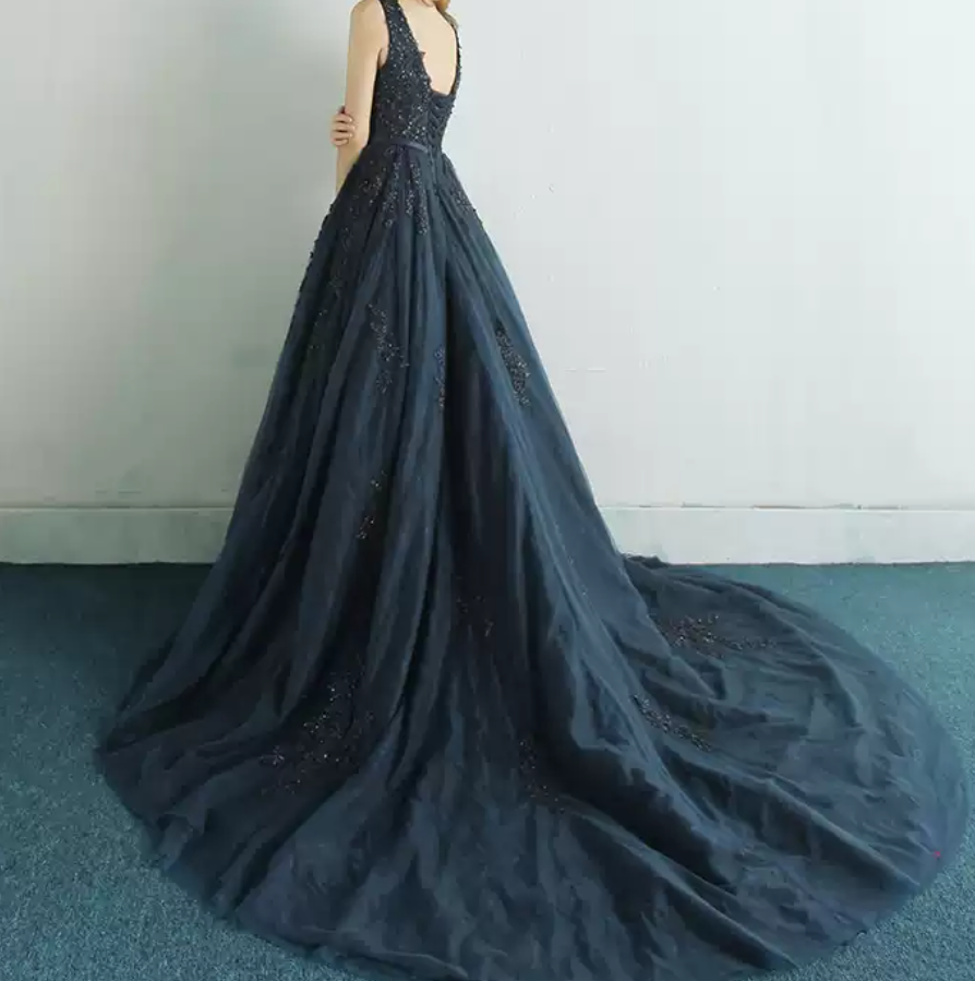 Robe de bal de princesse bustier à volants en satin long, robe de soirée C8117