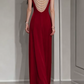 Robe de bal de princesse bustier à volants en satin long, robe de soirée C8117