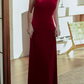 Robe de bal de princesse bustier à volants en satin long, robe de soirée C8117