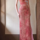 Robe de bal de princesse bustier à volants en satin long, robe de soirée C8117