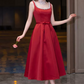 Mini robe de soirée en satin, sans bretelles, sans manches, ligne a, simple, C899