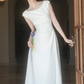 Superbe robe de mariée sirène bustier en satin et tulle, longue et en dentelle, C4563