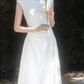 Superbe robe de mariée sirène bustier en satin et tulle, longue et en dentelle, C4563