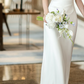 Superbe robe de mariée sirène bustier en satin et tulle, longue et en dentelle, C4563
