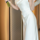 Superbe robe de mariée sirène bustier en satin et tulle, longue et en dentelle, C4563