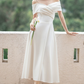 Superbe robe de mariée sirène bustier en satin et tulle, longue et en dentelle, C4563