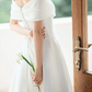 Superbe robe de mariée sirène bustier en satin et tulle, longue et en dentelle, C4563